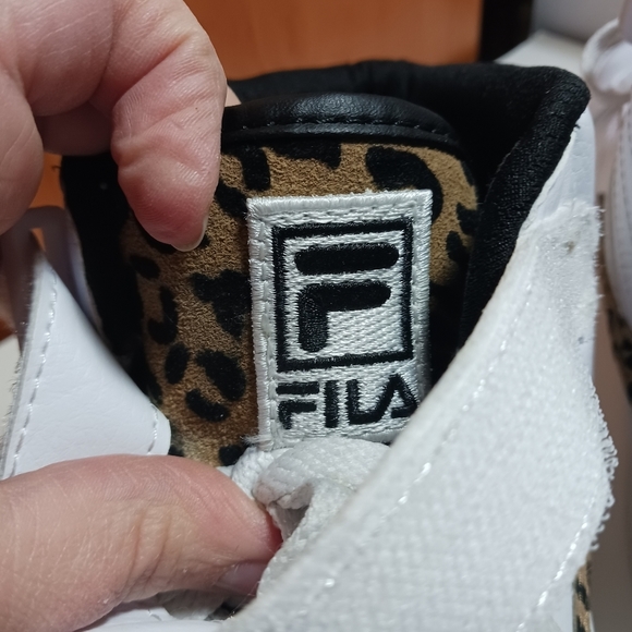 Fila Vulc 13 Cheetah Print Accent High Top Sneaker Size 9.5 - Picture 6 of 10